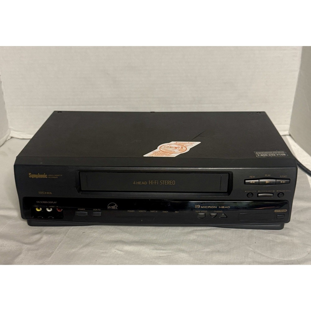 Symphonic VR-69WF VCR VHS Tested Working Video Cassette Movie Player